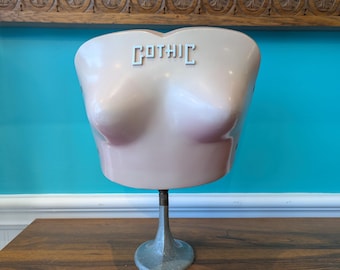 1940s Dominion Corset Company Gothic Style Countertop Bra Display, 13 1/2"