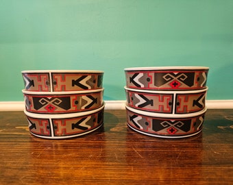 Set of 6 Bowls Quadrille Sango Malta Pattern