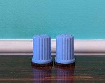 Vintage Cerulean Blue Salt and Pepper Shaker Set