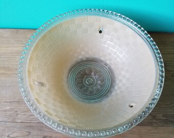1920's Pressed Glass Suspended Lampshade
