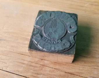 Crusoe's Potato Crisps Antique Wood Letterpress Block