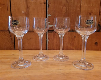 Bohemian Crystal Sherry Glasses