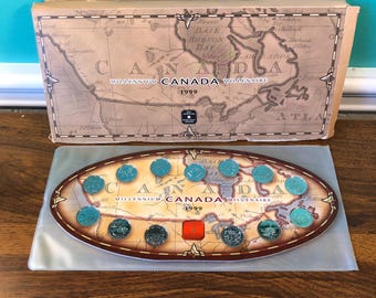 1999 Canada 25 Cent Millennium 13 Coin Quarter Set with Original Box