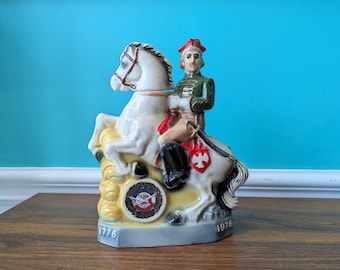 Vintage Commemorative Polish Legion of American Veterans Ceramic Decanter, 1976
