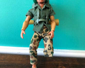 9 1/2" "Big Josh" Action Figure, Talking Backpack, Mattel, 1971