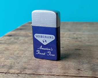 Vintage Refillable Lighter, Promotional Lighter Seiberling America's Finest Tires