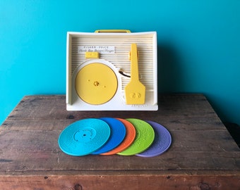 Vintage 1971 Fisher-Price Music Box Record Player, Excellent Condition