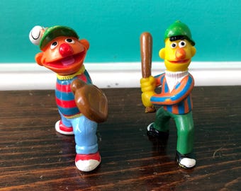 Muppets Bert and Ernie Vintage Baseball Player Cake Toppers