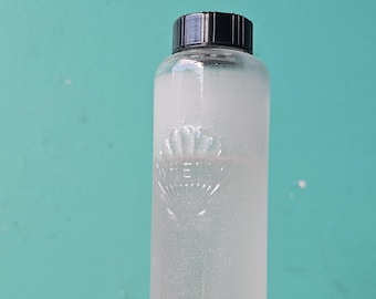 Vintage Shell Oil Glass Bottle With Lid