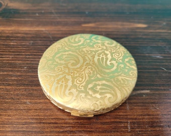 Unused Vintage Revlon Brass Compact