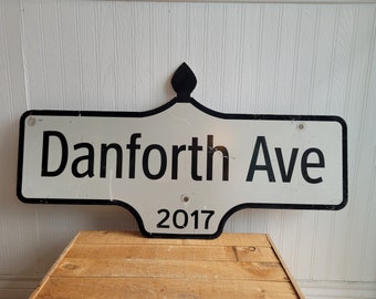 Danforth Avenue Decommissioned Toronto Street Sign