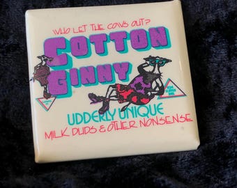 Vintage Cotton Ginny Udderly Unique Button, 1 1/2"