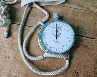 Vintage Hanhart Stop Watch, 7 Jewels, Shockproof, Made in Germany, 2 1/4"