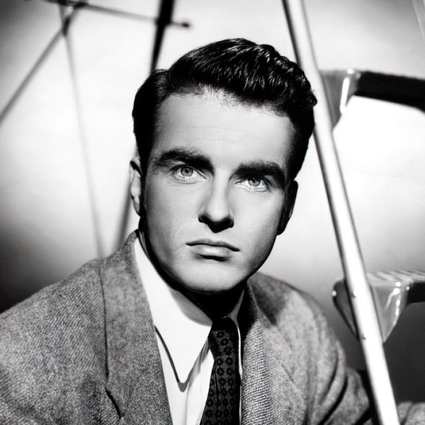 Montgomery Clift c. late 1940's studio portrait - black & white, multiple sizes - leading man, classic actor, vintage Hollywood [730-1239]