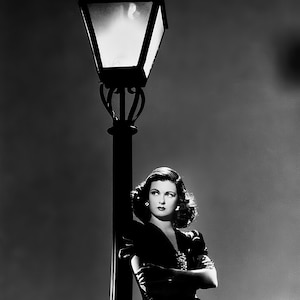 Joan Bennett publicity photo for &quot;Scarlet Street&quot; c. 1945, black & white, print/poster, Classic Hollywood, vintage actress, film noir [1603]