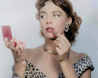 Natalie Wood 1950's publicity photo for makeup advertisement |color | multiple sizes | old movie stars | old Hollywood | print/poster [C178]