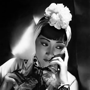 Anna May Wong publicity still &#39;Dangerous To Know&#39;  c 1938, black & white, leading lady, old Hollywood, old movie stars  [1704]