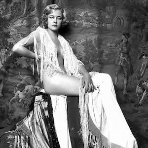 Vivian Porter 1920&#39;s Ziegfeld Follies Star - Black and White, Multiple Sizes, Sexy Sultry Elegant Jazz Era, risqué woman art [1763]