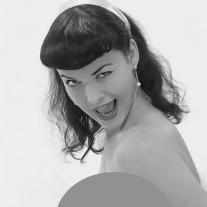 Bettie Page - 1950's Pin up - Black & White, Mature, Vintage, Sexy