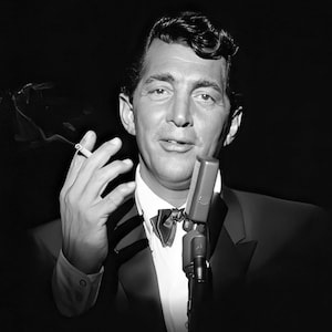 Dean Martin studio photo c.1950&#39;s, black & white, multiple sizes, Rat Pack, Classic Hollywood glam, old movie star, classic singer [1768]
