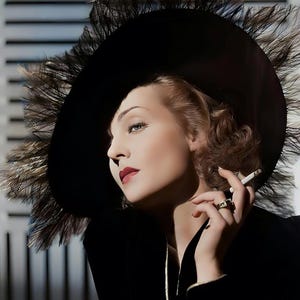 Carole Lombard fashion photo c. late  1930&#39;s | color | multiple sizes | old movie stars | old Hollywood glam | print/poster  [C160]