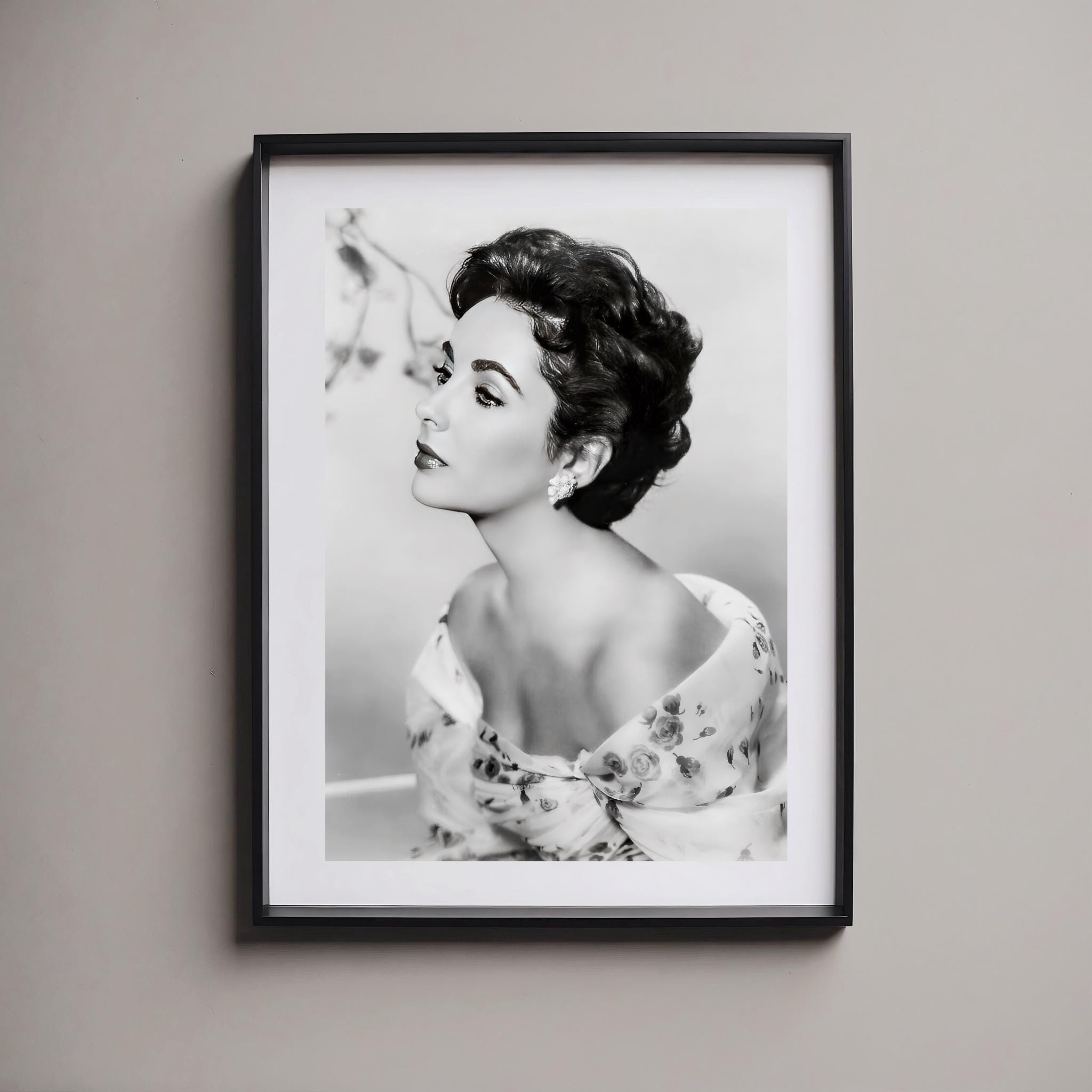 Elizabeth Taylor C. 1956 Studio Portrait - Black & White, Multiple