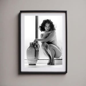 vintage pinup model Diane Webber circa 1955 - black & white, mature- classic, sexy, pinup, sensual, artistic, risqué [730-491] image 3