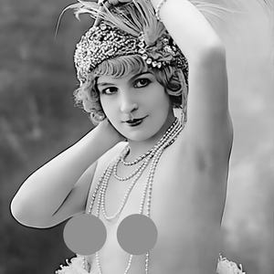Maud D&#39;Orby, flapper vintage - foto de Jean Agelou c. 1920 - blanco y negro, madura - glamour vintage, sexy, burlesque [730-762]