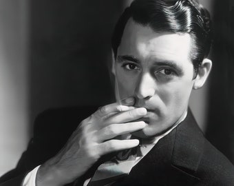 Cary Grant c. 1937 studio portrait - black & white, multiple sizes - vintage Hollywood, leading men, classic actor, old Hollywood [730-1227]