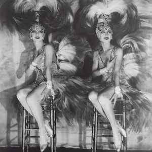 1920&#39;s Era &quot;The Dolly Sisters&quot;, Rose & Jenny Dolly, Ziegfeld Follies Jazz Age Showgirls [730-793] Sexy, Glamorous