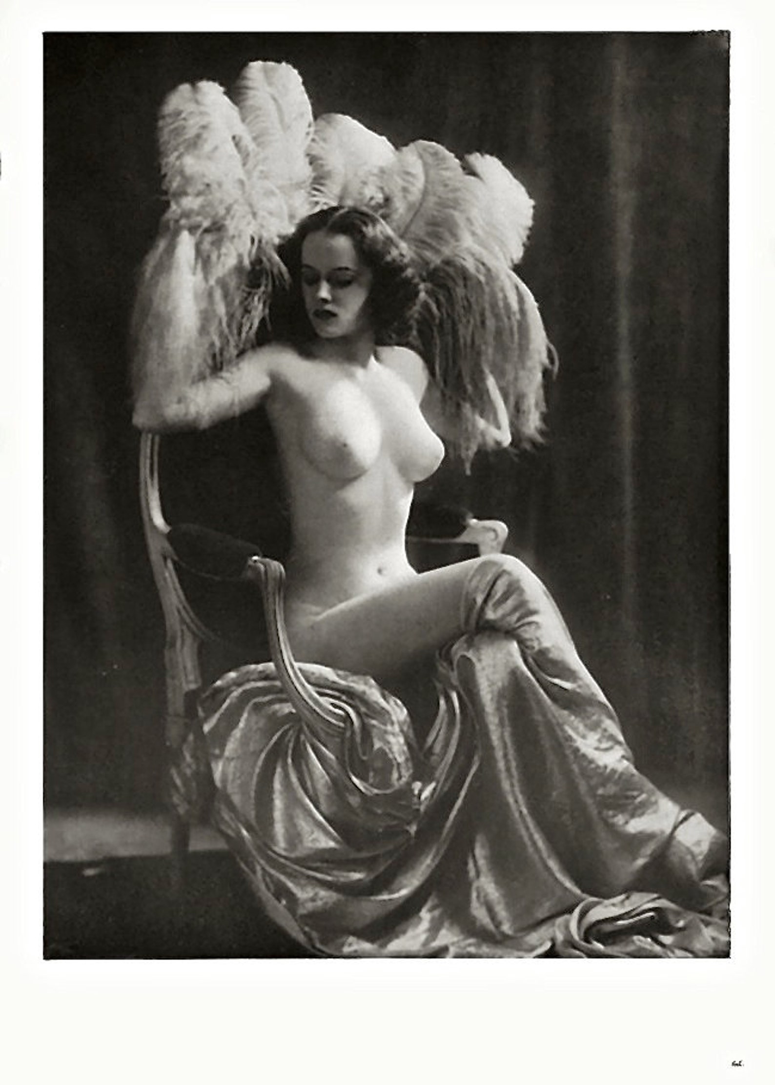 1920's Era Nude Ziegfeld Follies Star Tilly Losch-Black image 0.