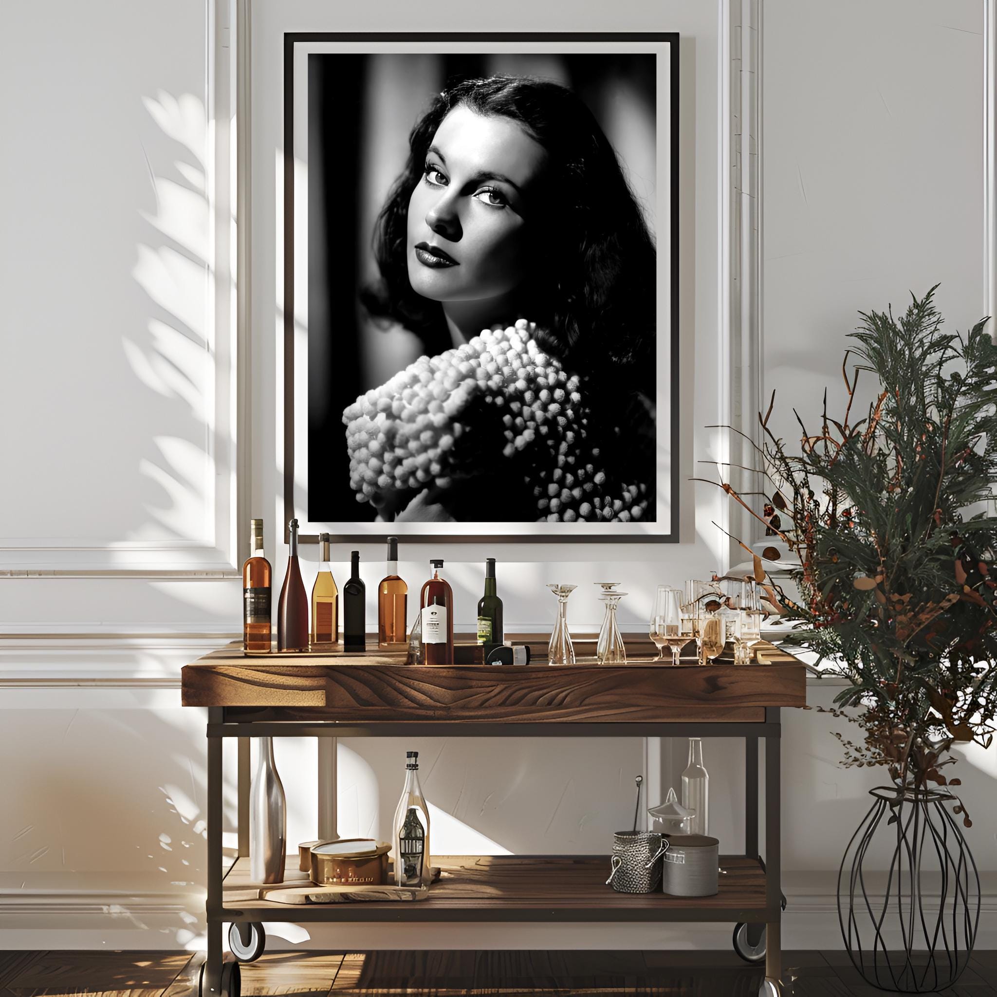 ヴィヴィアン・リー 1940 年代頃のスタジオポートレート - 白黒