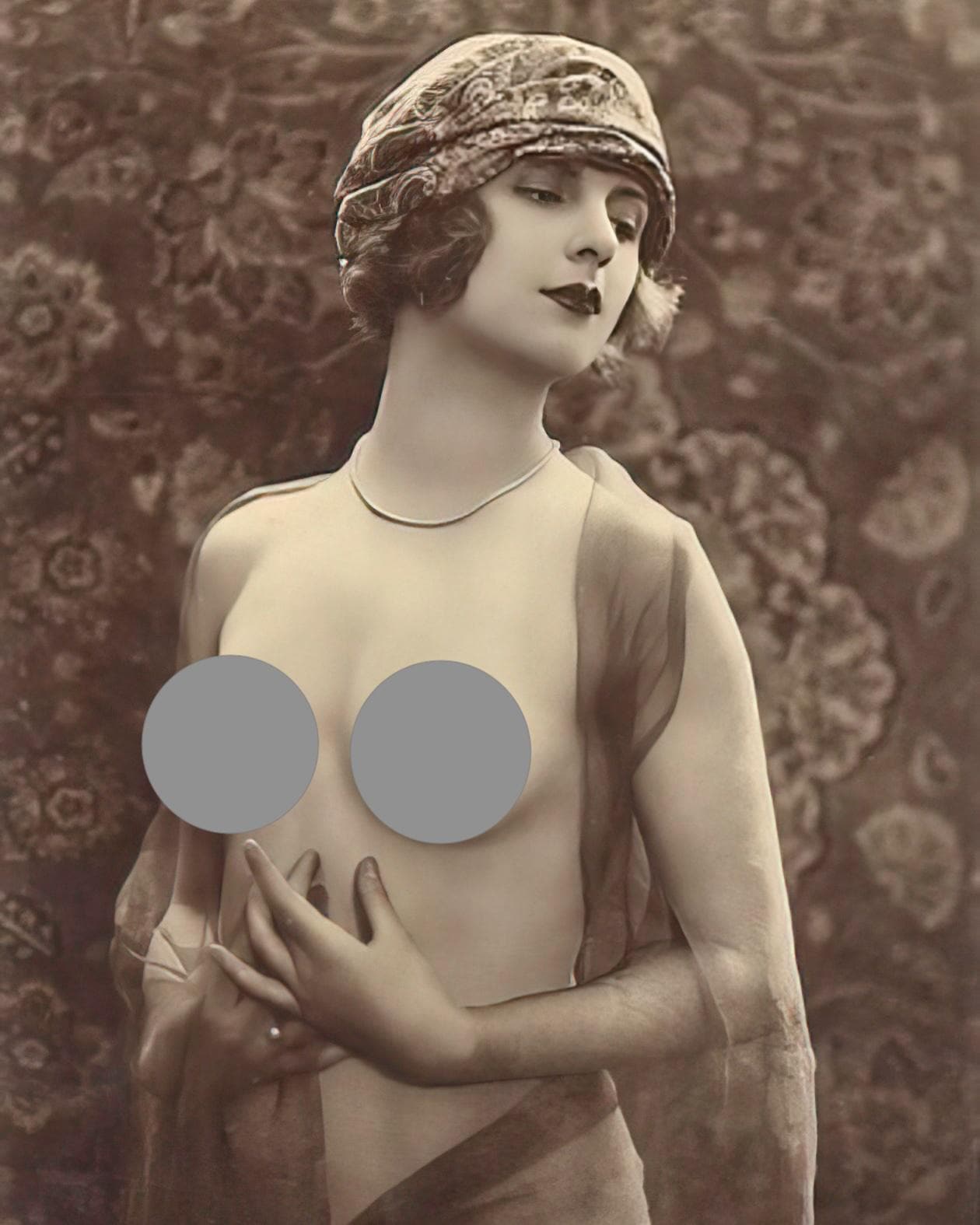 1920年代のヌード研究 - フランスのポストカードスタイル - セピア - 複数の画像 - [730-213] セクシーなシルク ヴィンテージ  エロティック クラシック ヌード女性アート - Etsy 日本