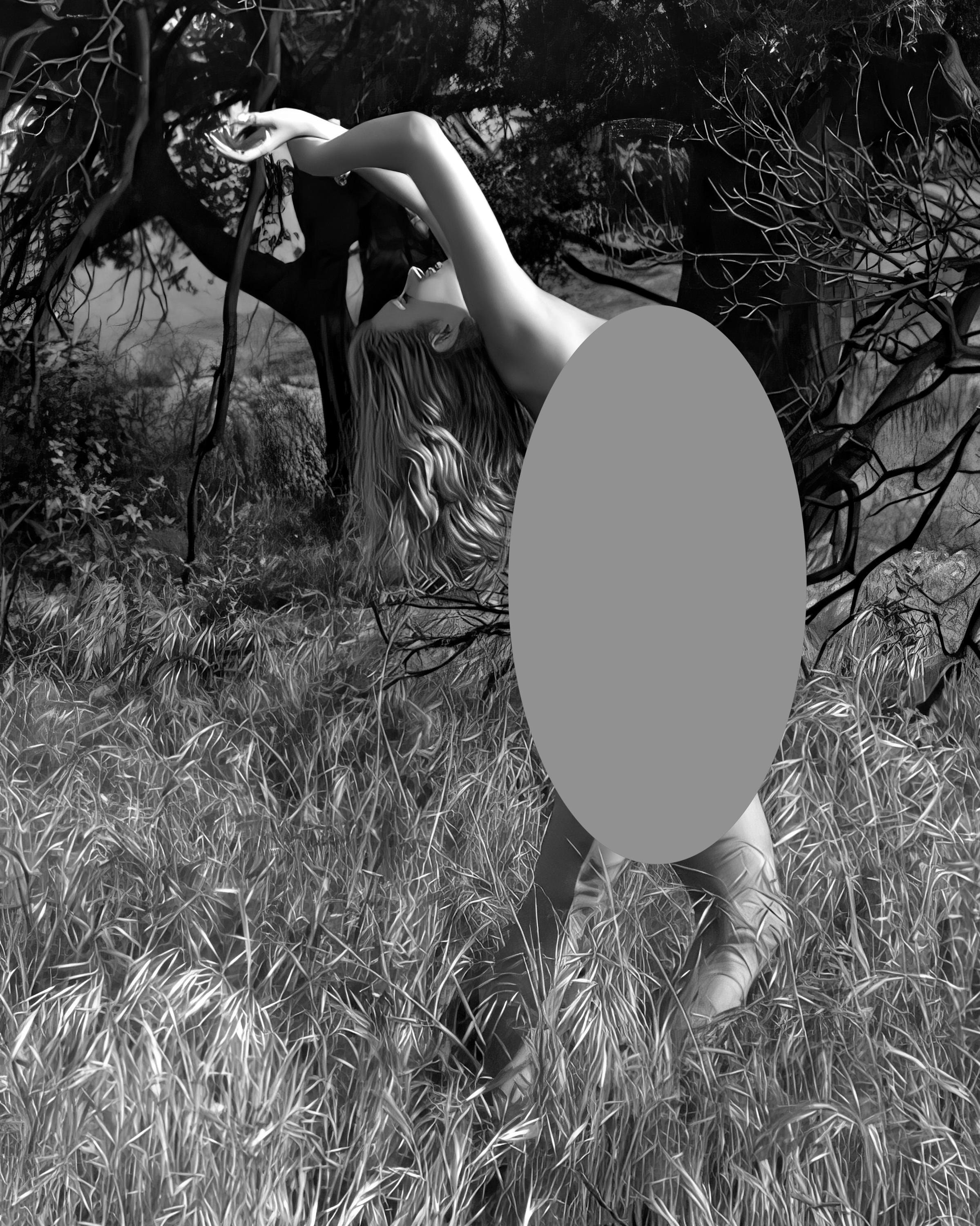 Anita Ekberg Nude in Nature C. 1950's, Black & White, Mature, Classic