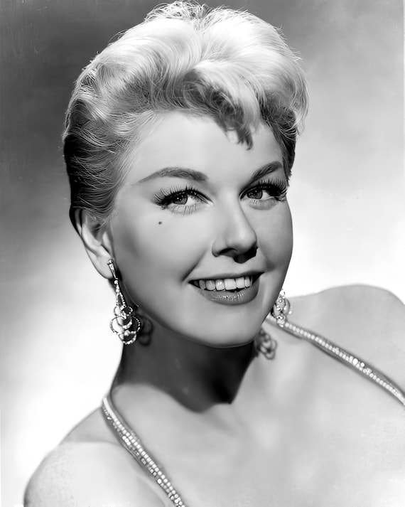 Doris Day Glamour Photograph C. 1955 Black & White Multiple Etsy Canada