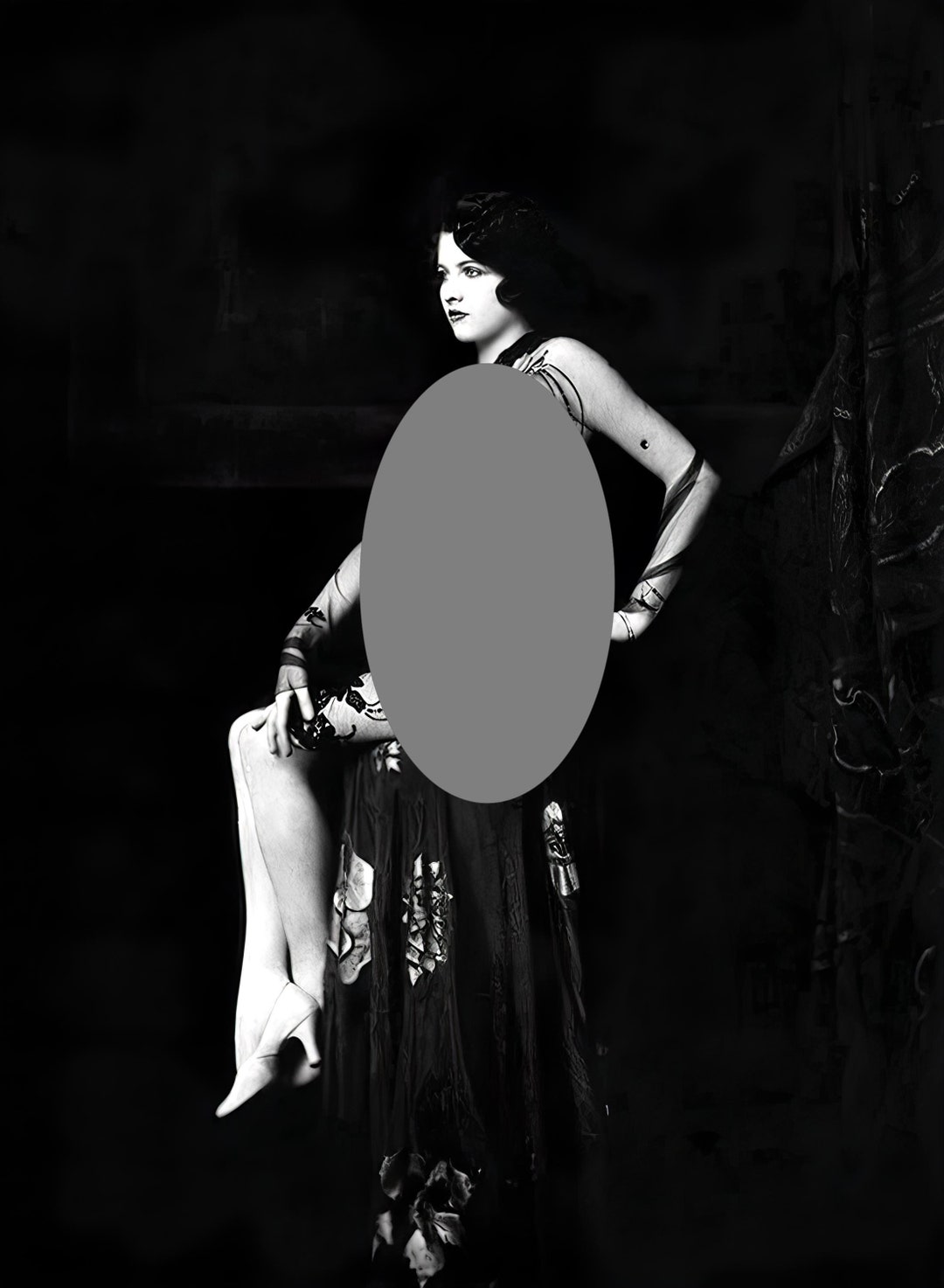 Jean Ackerman 1920's Era Ziegfeld Follies Star, Black and White, Mature
