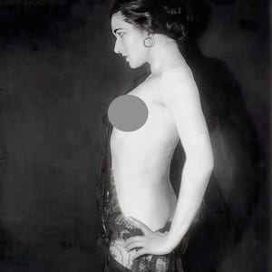 Nita Naldi &quot;La Valentino femenina&quot;, principios de los años 1920, en blanco y negro, madura, sexy, en topless, vampiresa, atrevida, actriz vintage [730-1220]