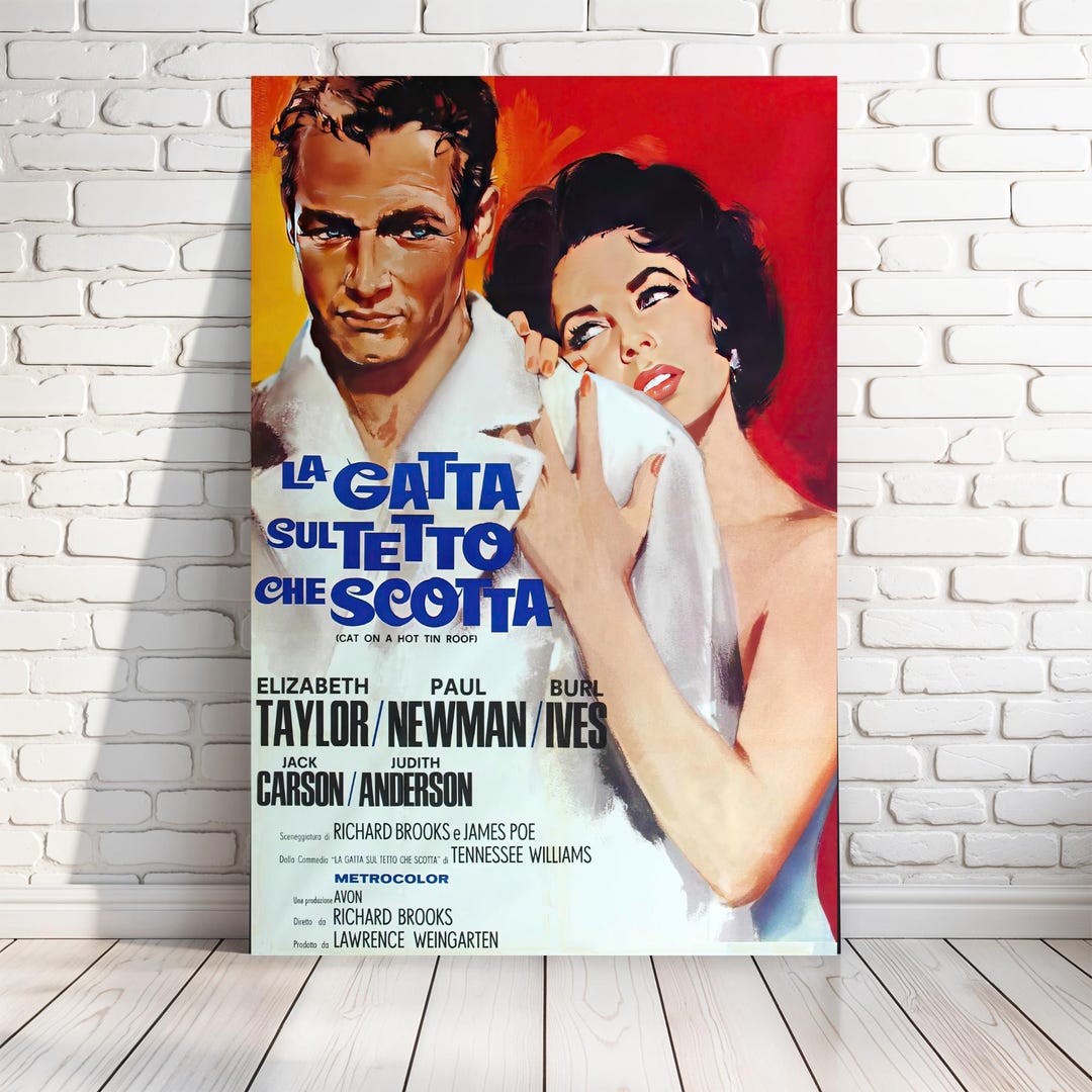 映画『熱いトタン屋根の猫』（外国映画）のポスター、1958年