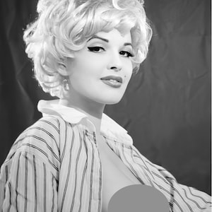 Vintage Sexy Topless Nude C. Early 1960's, Black & White, Mature