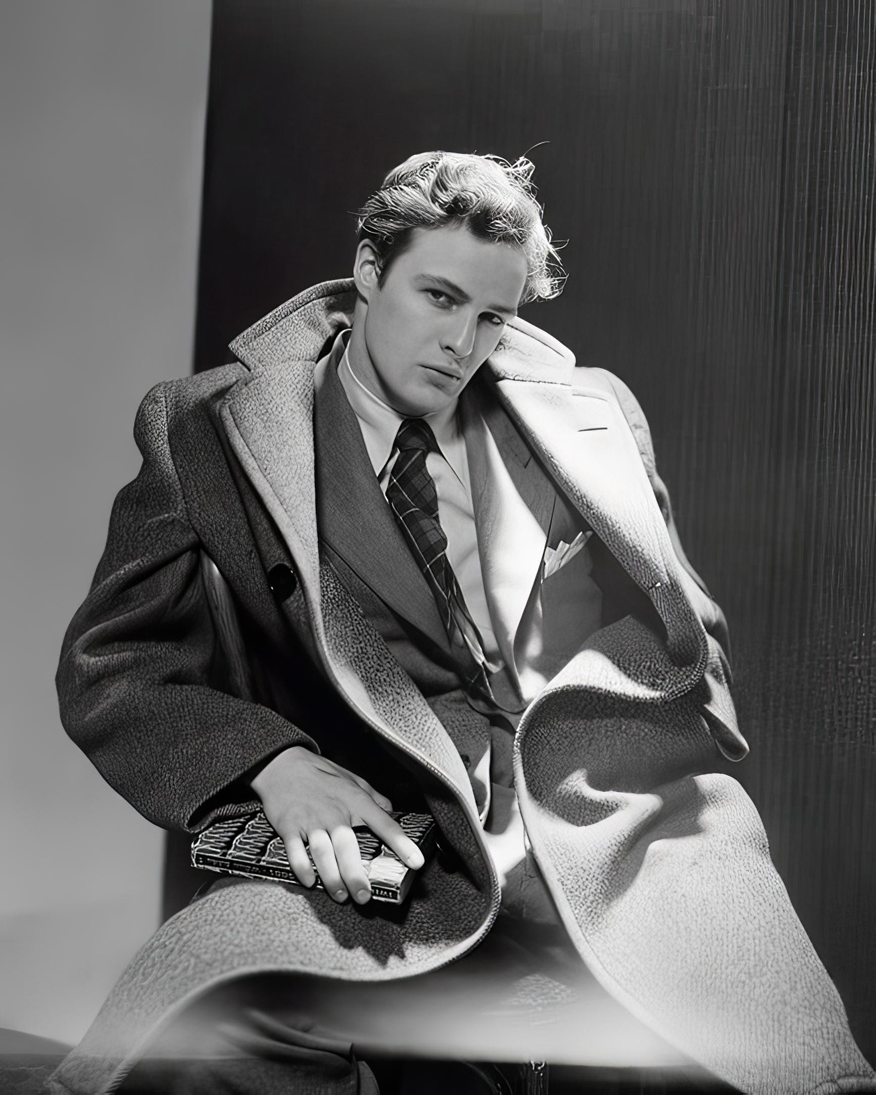 Marlon Brando C. 1946 - Studio Portrait, Black & White, Multiple