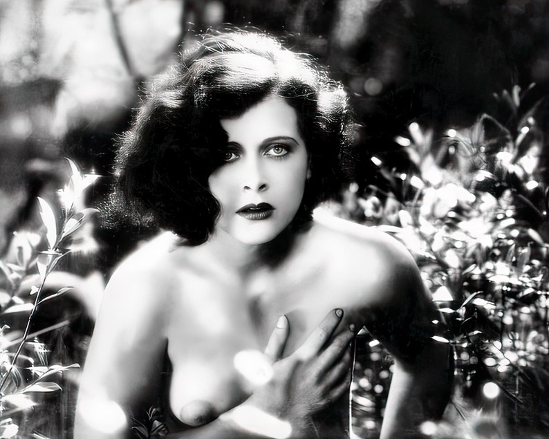 Hedy Lamarr nude Ecstasy black and white, multiple sizes 730-224 sexy, erotic, risqué, topless, sensual, old Hollywood image 1