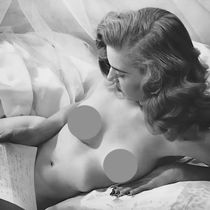 Early 1940's Era-"Letter Home"-Classic Nude-Black & White-Mature[730-621] Sexy Romantic Sensual