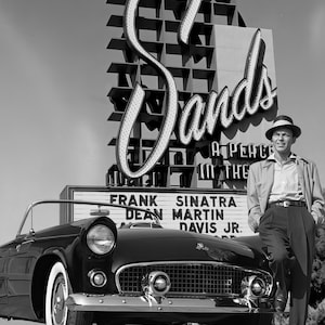Frank Sinatra - Sands Hotel Las Vegas Impressão c. início dos anos 1960, Glamour Vintage de Hollywood, Rat Pack [1948]