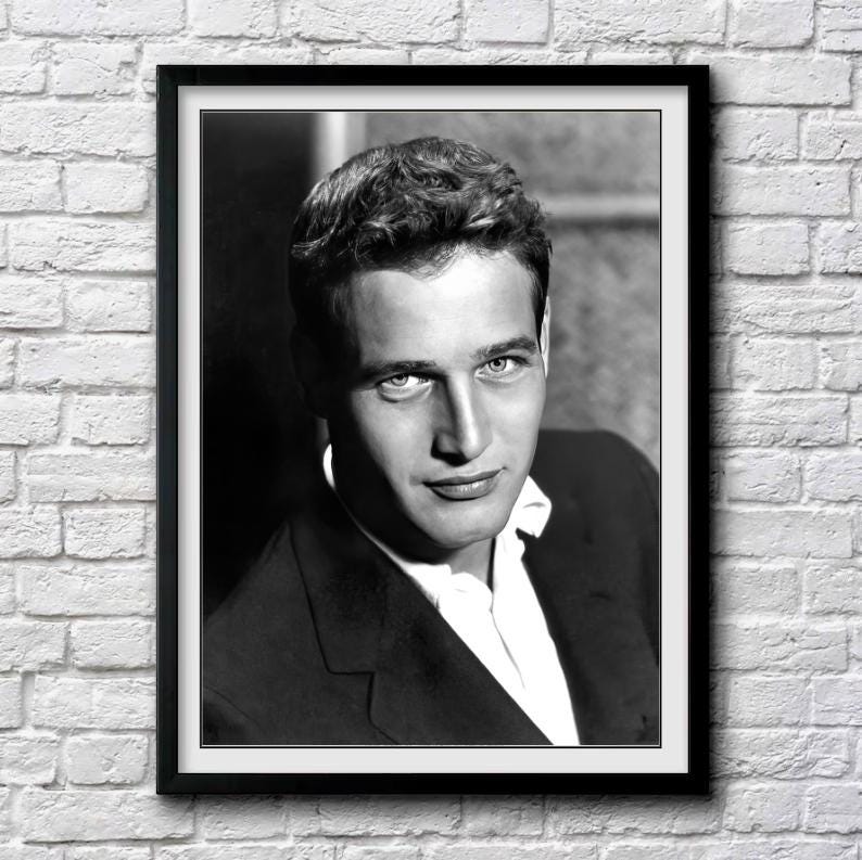 米国俳優 ポール・ニューマン （Paul Newman）直筆サイン入り 白黒写真