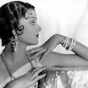 Myrna Loy publicity shot 1931 - black & white, multiple sizes - old Hollywood glamour, vintage portrait, classic beauty [730-1011]