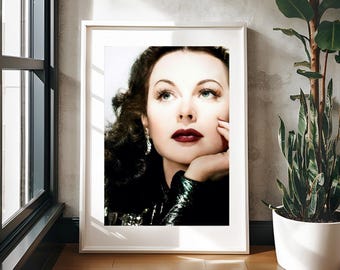 ヘディ・ラマーの魅力的な写真、1946年頃、カラー、複数サイズ - 昔の