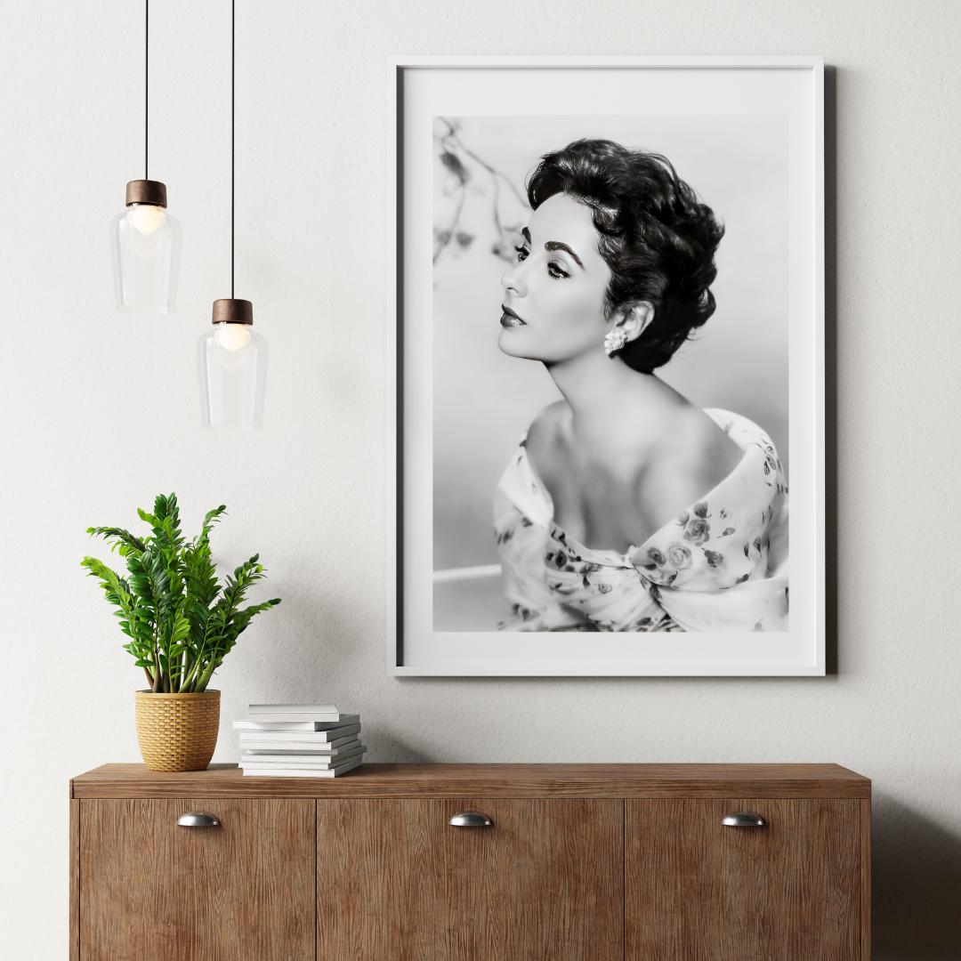 エリザベス・テイラー 1956年頃 スタジオポートレート - 白黒、複数