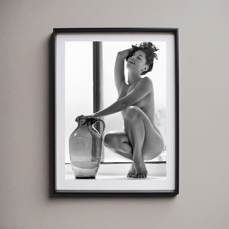 Pin-up vintage Diane Webber, vers 1955 - noir et blanc, plusieurs tailles - classique, sexy, pin-up, sensuelle, artistique, osée [1679] image 3