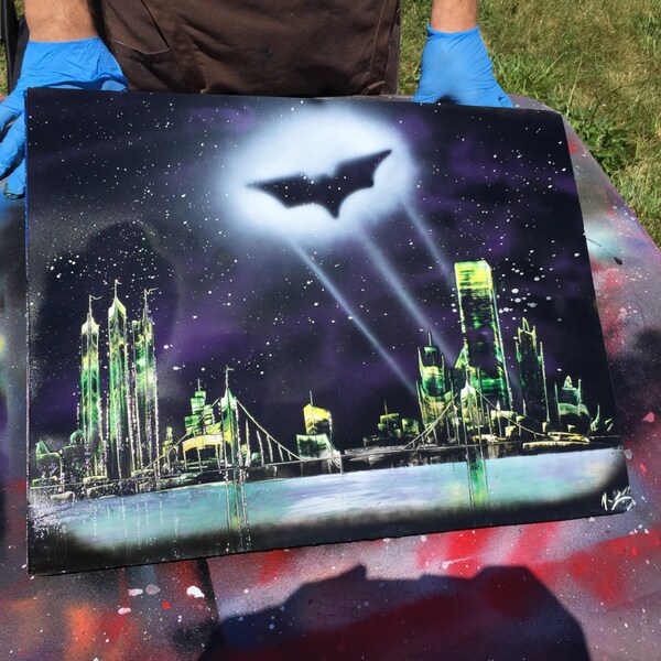 Gotham City - Joker Colors - Spray Paint Art
