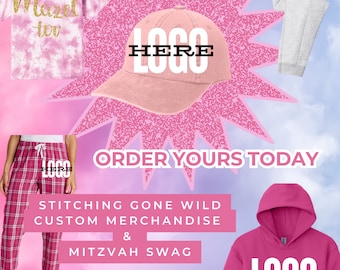Personalized Hoodies for Bar and Bat Mitzvahs, Weddings, Party Favors, Custom Printed Merhcandise
